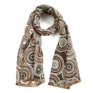 Verde Γυναικείο Κασκόλ 06-1251 Καφέ