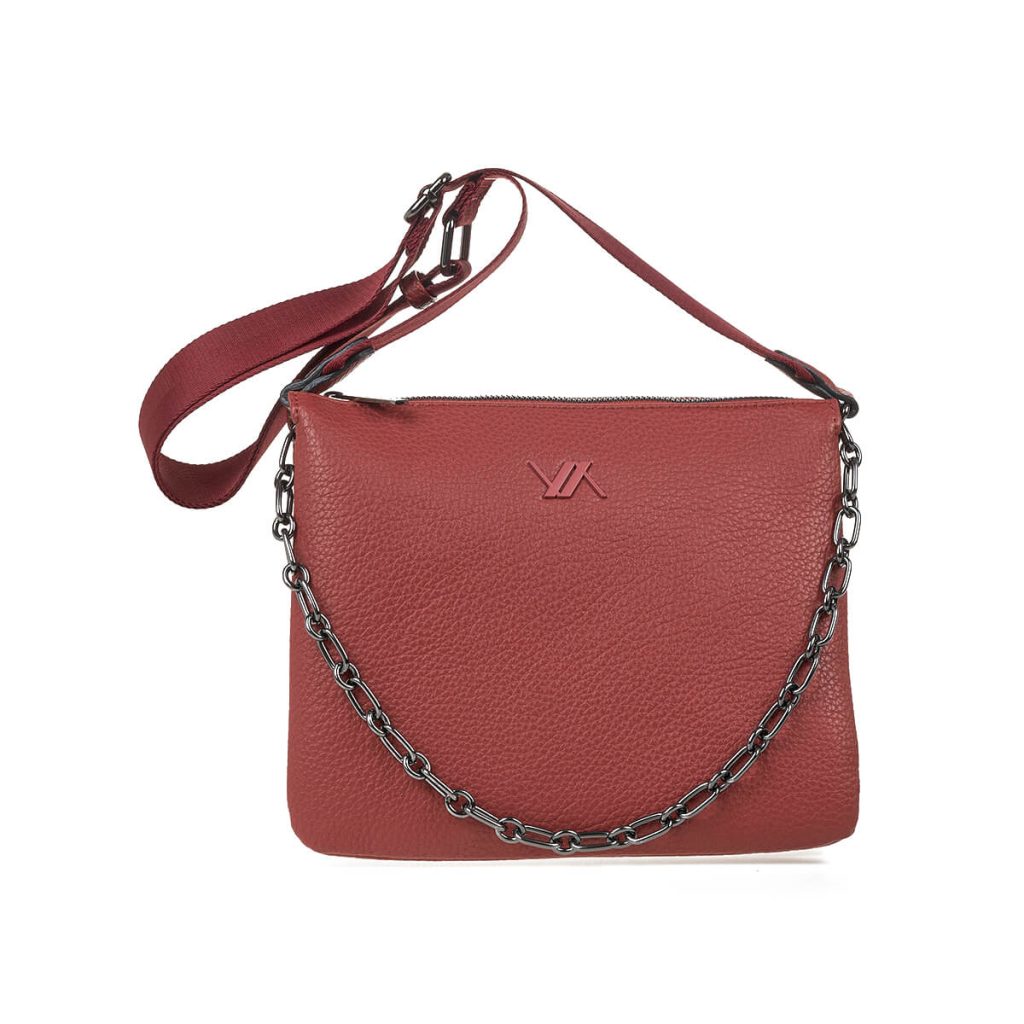 Verde Γυναικεία Τσάντα Χιαστί 16-7600 Κεραμιδί