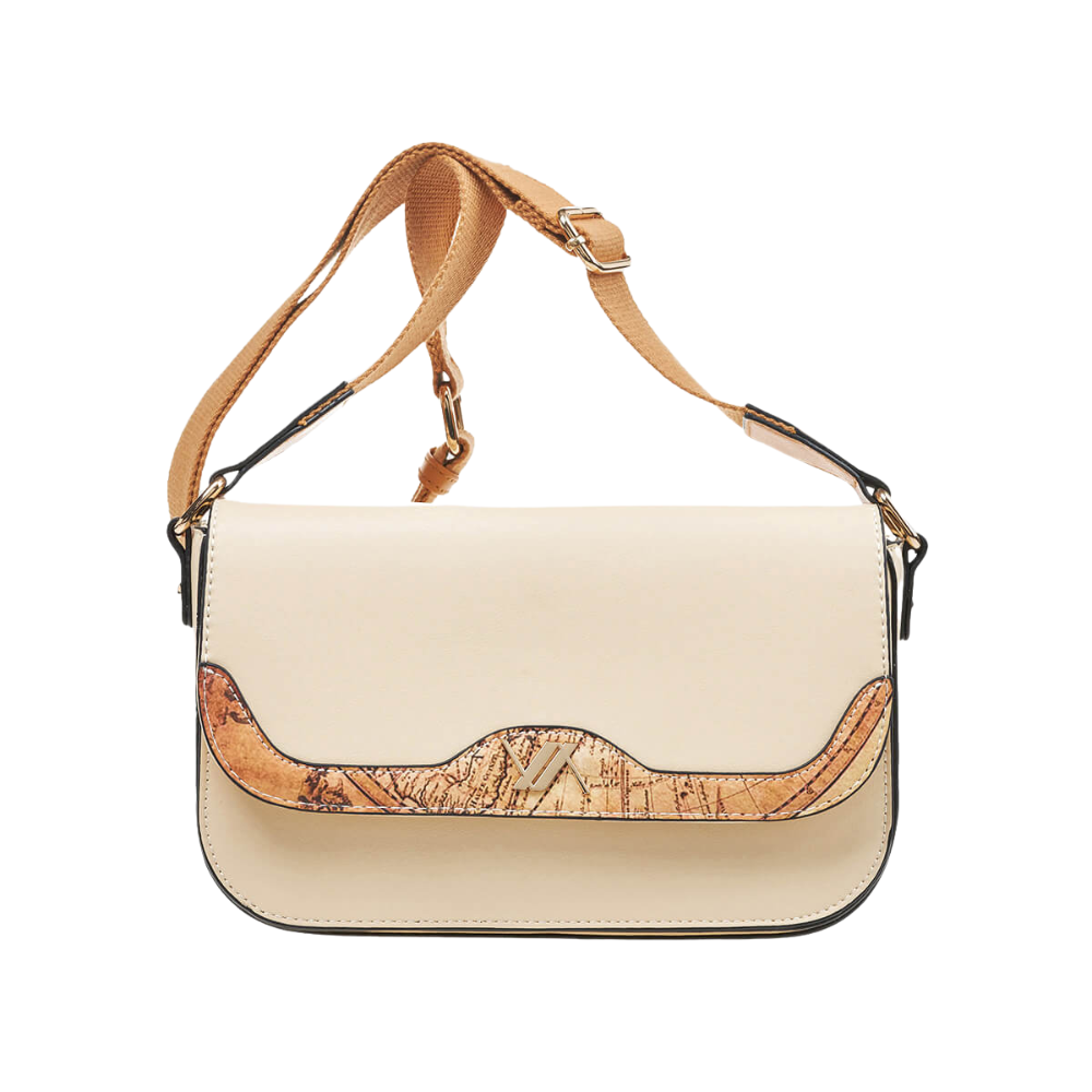 Verde Γυναικεία Τσάντα Χιαστί 16-7702 Εκρού