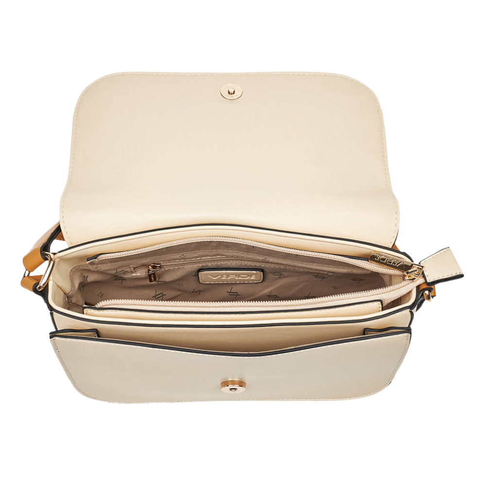 Verde Γυναικεία Τσάντα Χιαστί 16-7702 Εκρού - Image 3