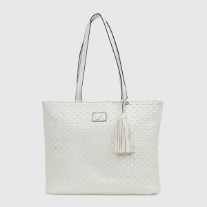 Verde Γυναικεία Τσάντα Ώμου 16-7896 Εκρού