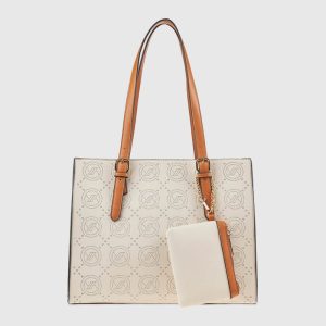 Verde Γυναικεία Τσάντα Ώμου 16-7956 Εκρού