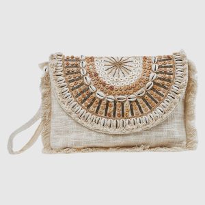 Verde Γυναικείο Αμπιγιέ Τσαντάκι 01-1916 Βαμβακερό Μπεζ