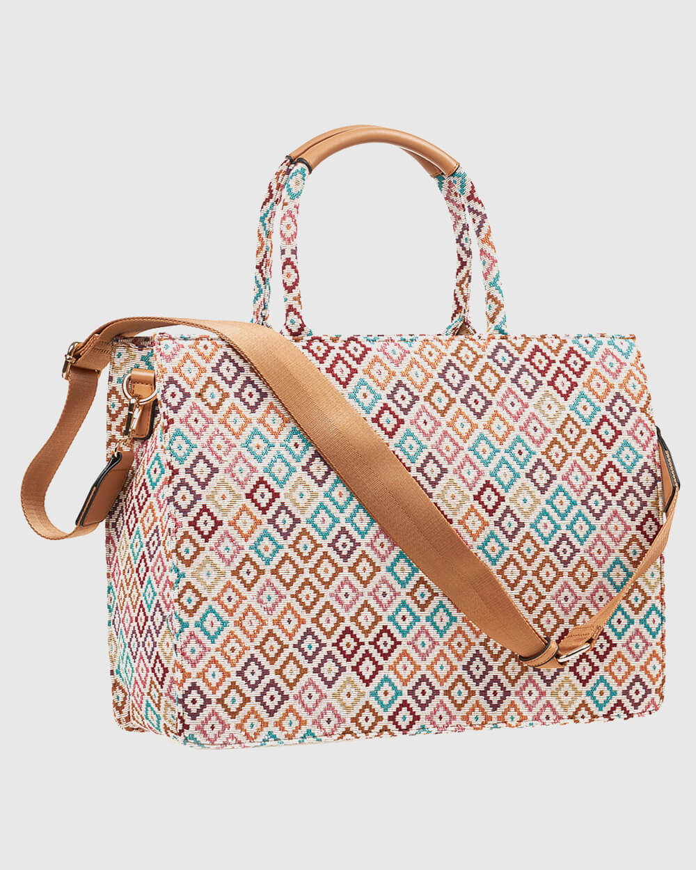 Verde Γυναικεία Τσάντα Χειρός 16-7721 Πολύχρωμο - Image 4