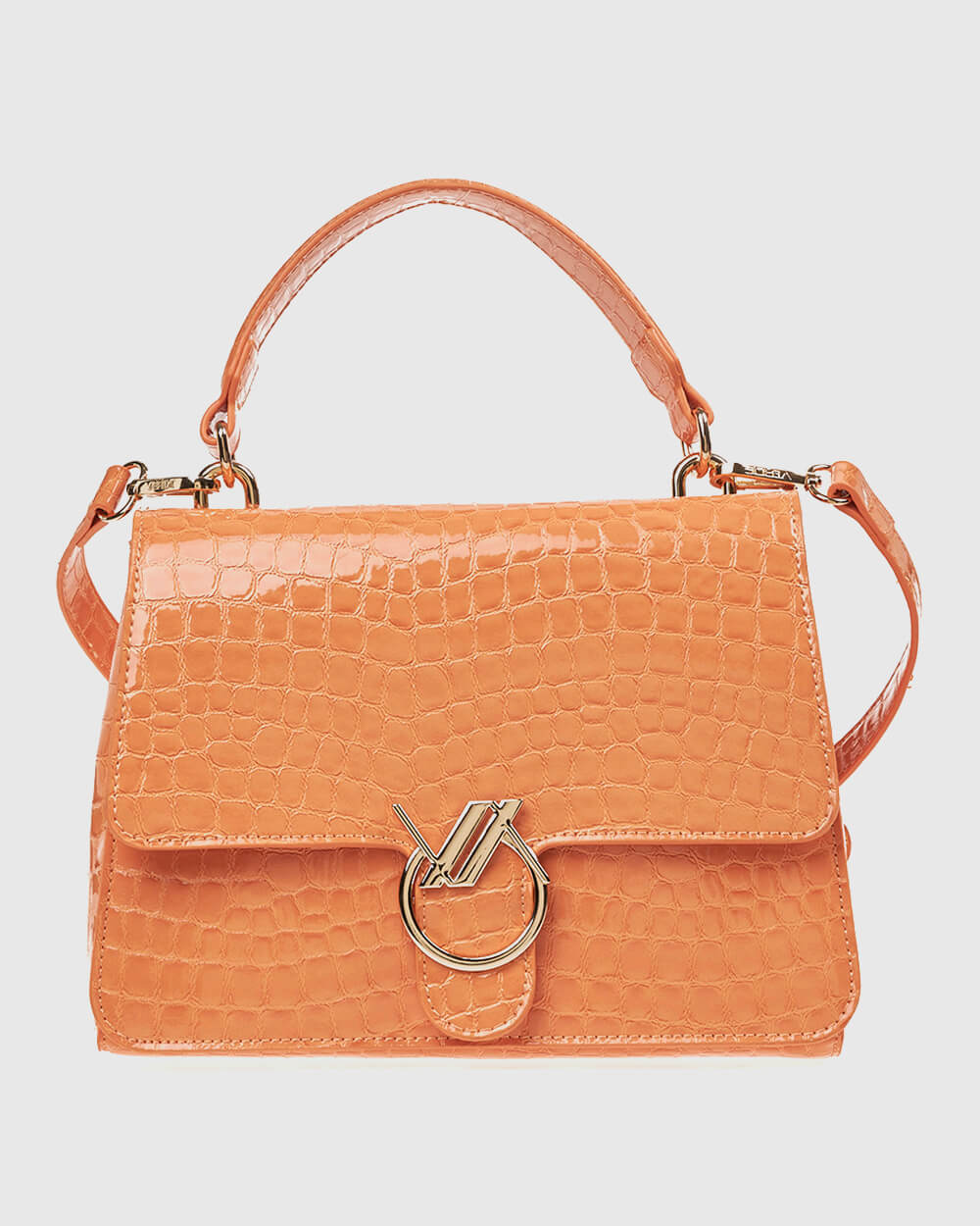 Verde Γυναικεία Τσάντα Χιαστί 16-7741 Πορτοκαλί