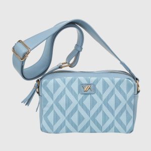 Verde Γυναικεία Τσάντα Χιαστί 16-7845 Μπλε