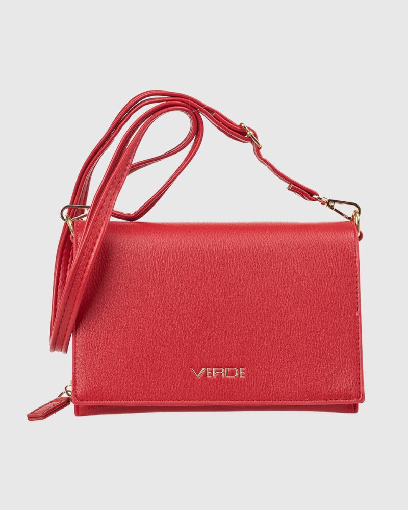 Verde Γυναικεία Τσάντα Χιαστί 16-7988 Κόκκινο