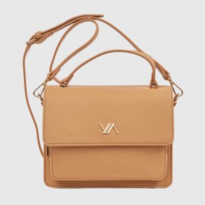 Verde Γυναικεία Τσάντα Χιαστί 16-8014 Μπεζ