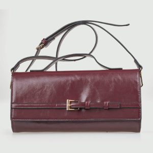 Verde Γυναικεία Τσάντα Χιαστί 16-8255 Μπορντό