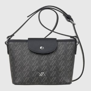 Verde Γυναικεία Τσάντα Χιαστί 16-8079 Μαύρο