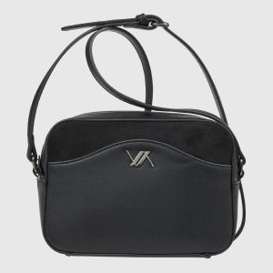 Verde Γυναικεία Τσάντα Χιαστί 16-8090 Μαύρο