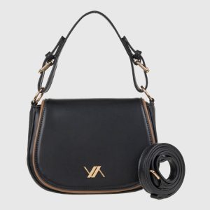 Verde Γυναικεία Τσάντα Χιαστί 16-8274 Μαύρο