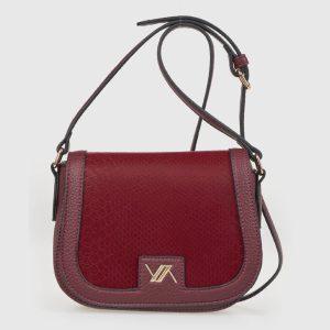 Verde Γυναικεία Τσάντα Χιαστί 16-8282 Μπορντό