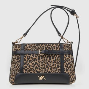 Verde Γυναικεία Τσάντα Χιαστί 16-8308 Animal Print