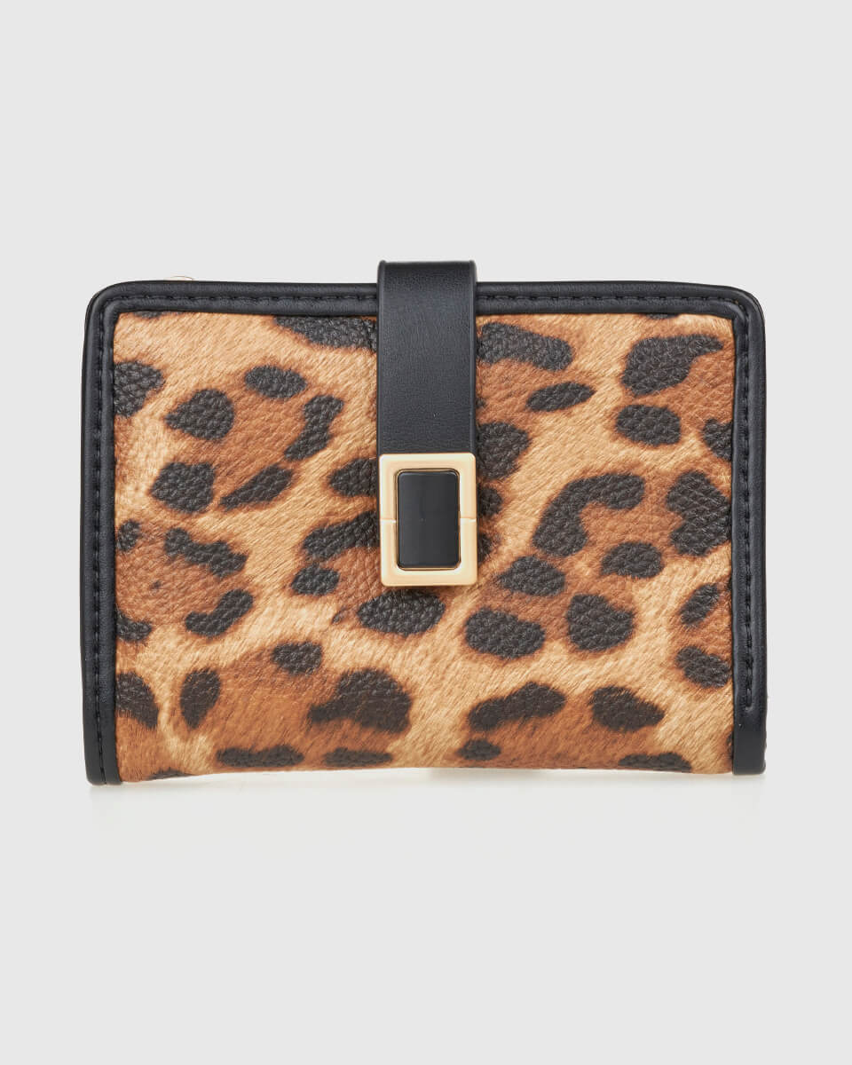 Verde Γυναικείο Πορτοφόλι 18-1558 Animal Print Καμηλό