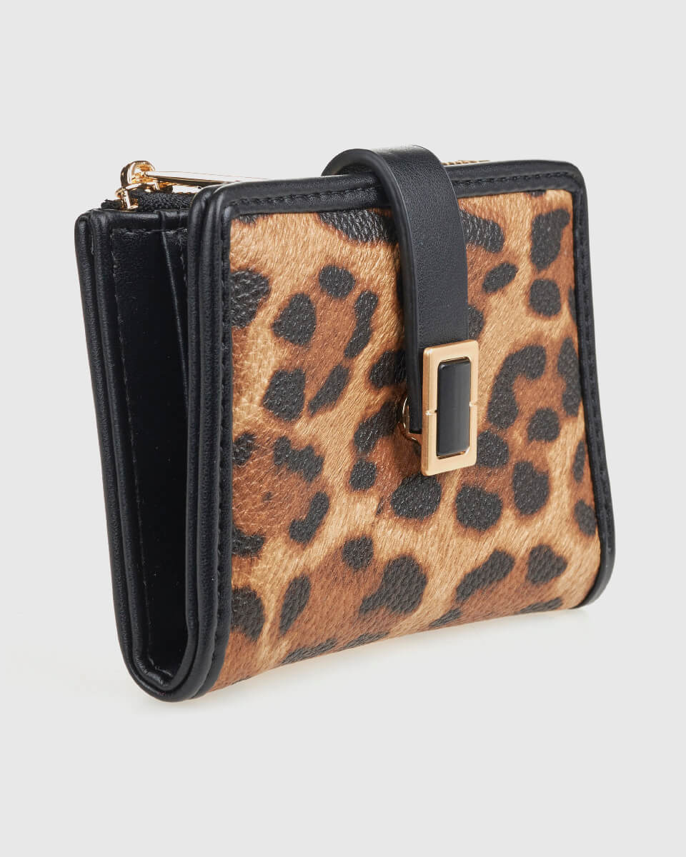 Verde Γυναικείο Πορτοφόλι 18-1558 Animal Print Καμηλό - Image 2