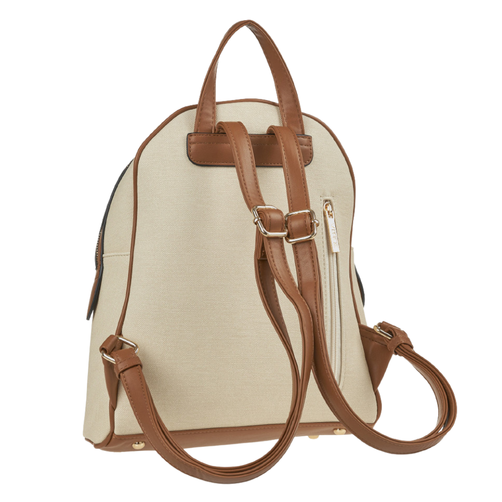 Verde Γυναικεία Τσάντα Πλάτης 16-8403 Εκρού - Image 4