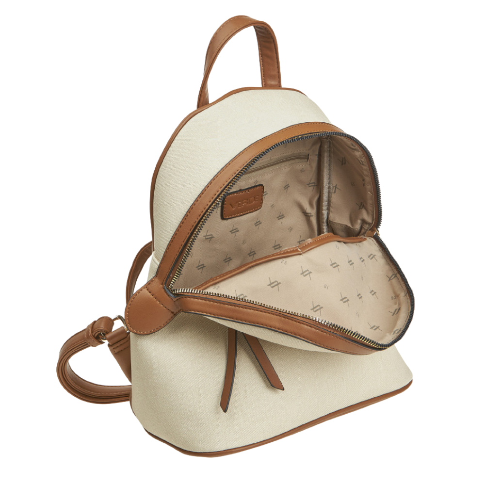 Verde Γυναικεία Τσάντα Πλάτης 16-8403 Εκρού - Image 3