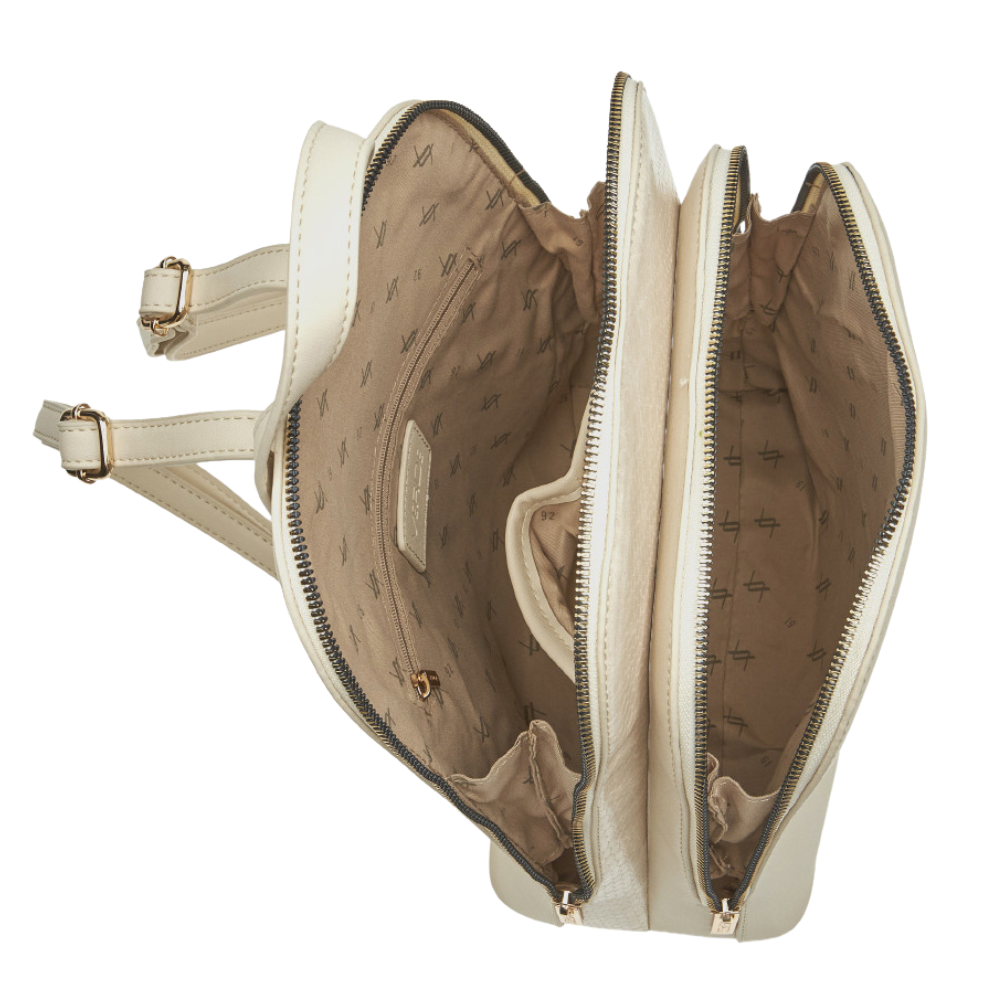 Verde Γυναικεία Τσάντα Πλάτης 16-8404 Εκρού - Image 3