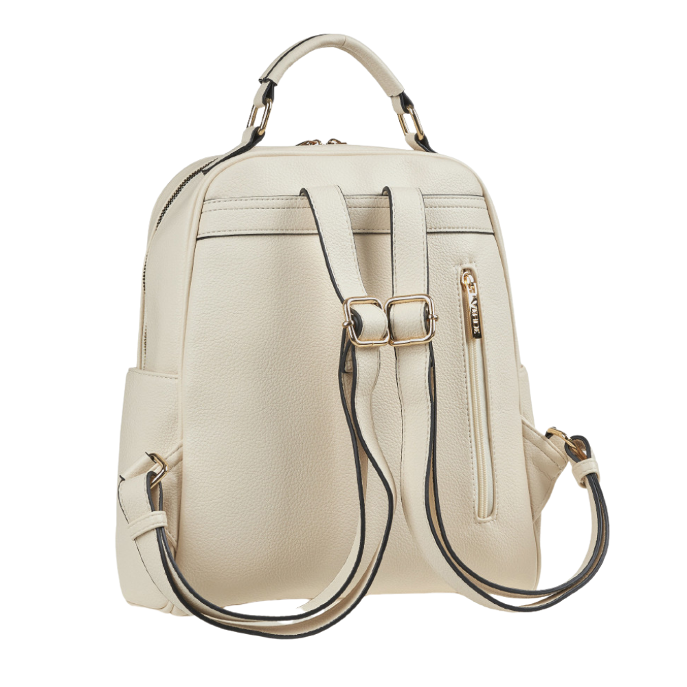 Verde Γυναικεία Τσάντα Πλάτης 16-8413 Εκρού - Image 4