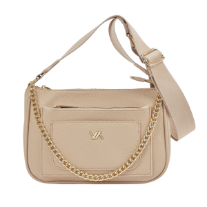 Verde Γυναικεία Τσάντα Χιαστί 16-8597 Μπεζ