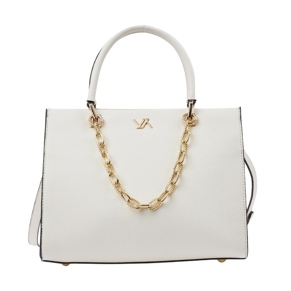 Verde Γυναικεία Τσάντα Χειρός 16-8630 Λευκό