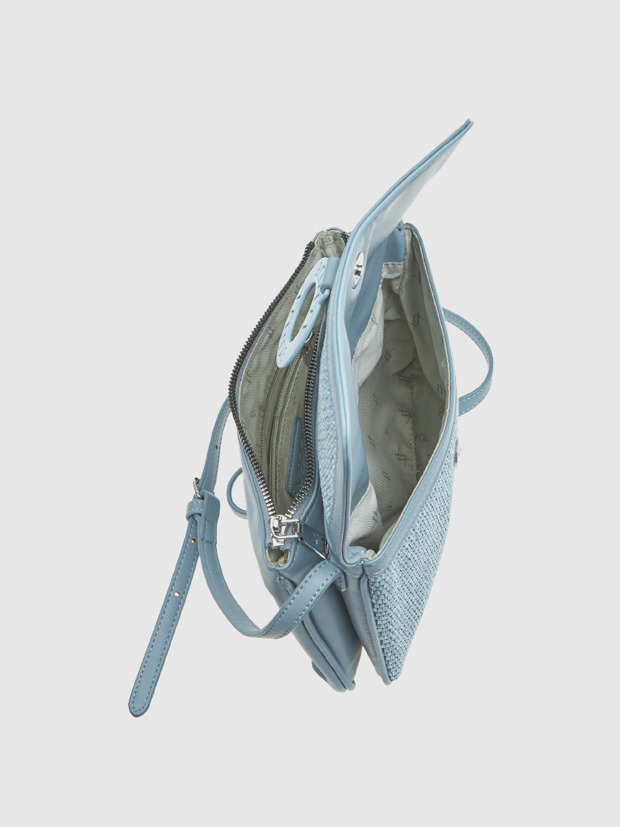 Verde Γυναικεία Τσάντα Χιαστί 16-8333 Μπλε - Image 4