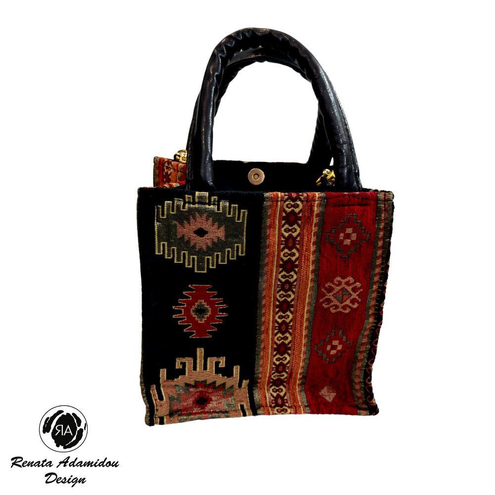 Renata Adamidou "Handmade" Γυναικεία Τσάντα Χειρός-Χιαστί RE26-07 Πολύχρωμη - Image 3