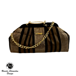 Renata Adamidou “Handmade” Γυναικεία Τσάντα Χειρός-Χιαστί RE26-10 Μπρονζέ