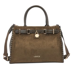 Verde Γυναικεία Τσάντα Χειρός 16-8702 Χακί