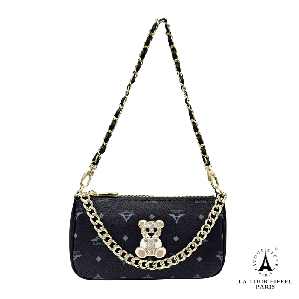 La Tour Eiffel Αμπιγιέ Τσαντάκι N36-201021-1B-Bear Μαύρο